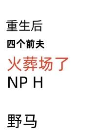 重生后四个前夫火葬场了NPH类似